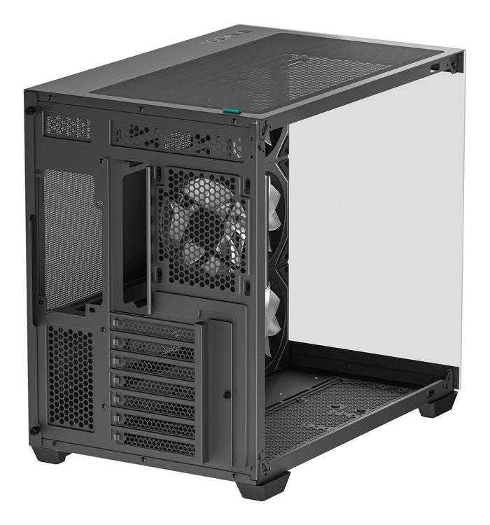 DeepCool CG530 4F Mid-Tower Case with Tempered Glass Panels, 4 Pre-Installed ARGB Fans, and Optimal Airflow Support, Black