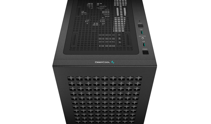 DeepCool CH370, Black, Mini Tower Chassis w/ Tempered Glass Window, 1x 120mm Fan, 2x USB 3.0, mATX/mITX