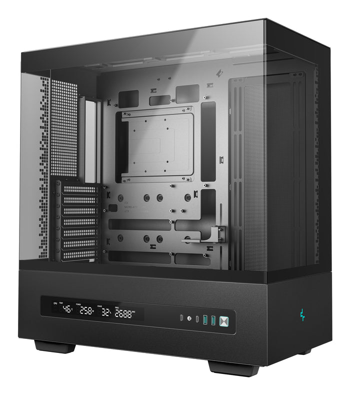 DeepCool CH690 Digital ATX Mid-Tower Case, High-Airflow PC Case with Semi-Glass Panel, USB-C Port, Support for 420mm Radiator, 450mm GPU, ATX PSU, Black