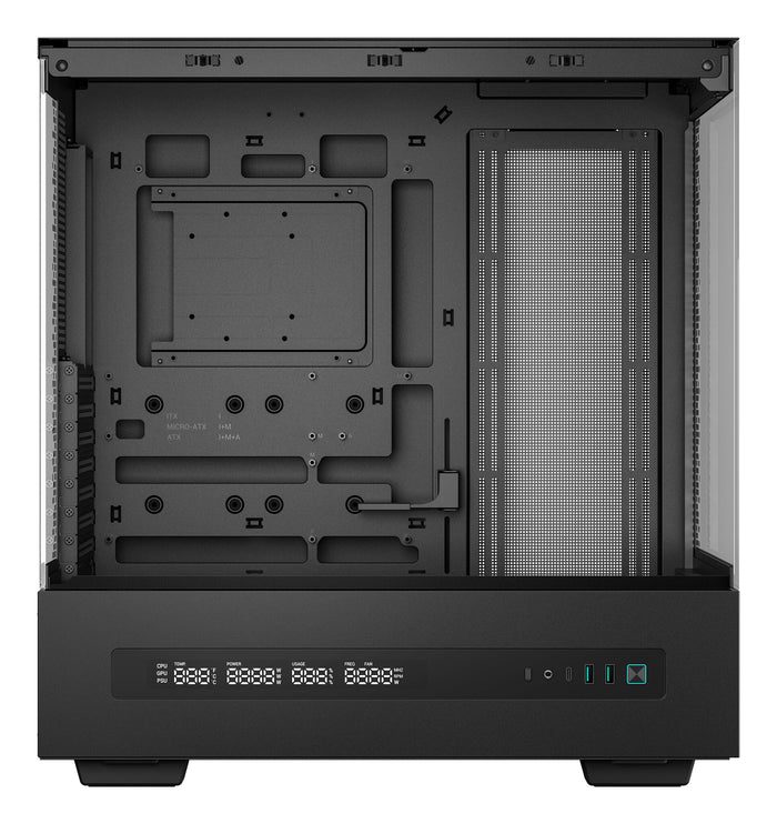 DeepCool CH690 Digital ATX Mid-Tower Case, High-Airflow PC Case with Semi-Glass Panel, USB-C Port, Support for 420mm Radiator, 450mm GPU, ATX PSU, Black