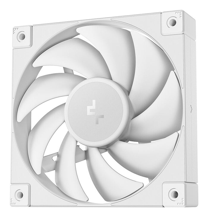 DeepCool FD12 120mm Case Fan 3-Pack, PWM Control, High Airflow, Low Noise, Hydro Bearing, White, Anti-Vibration Pads, 4-Pin Connector