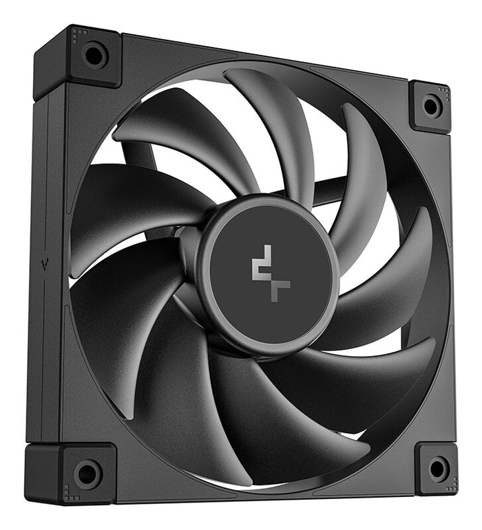DeepCool FD12 120mm Case Fan 3-Pack, PWM Control, High Airflow, Low Noise, Hydro Bearing, Black, Anti-Vibration Pads, 4-Pin Connector