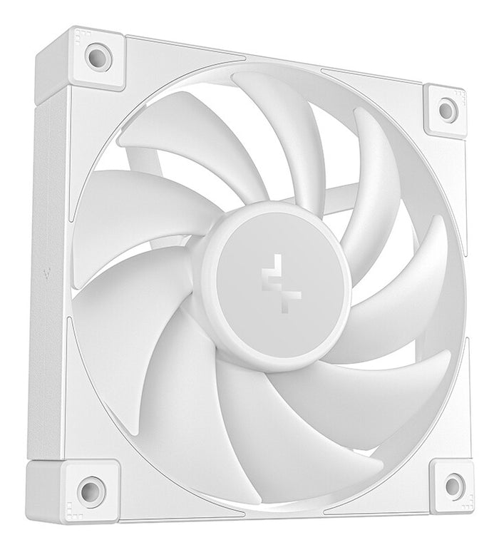 DeepCool FD12 120mm Case Fan 3-Pack, PWM Control, High Airflow, Low Noise, Hydro Bearing, White, Anti-Vibration Pads, 4-Pin Connector