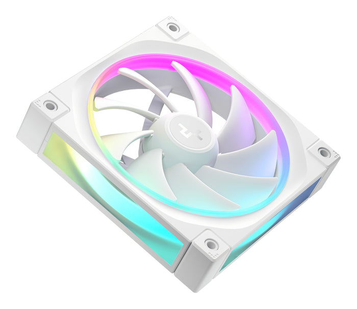 DeepCool FL12 120mm PWM 3 Pack White Fan - High Performance, Low Noise, Fluid Dynamic Bearing, 36 ARGB LEDs, 500-2150 RPM, 55 CFM Airflow, 4-Pin PWM Control