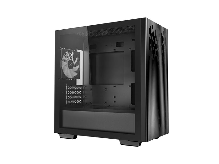 DeepCool MATREXX 40 3FS Case, Gaming, Black, Micro Tower, 1 x USB 3.0 / 1 x USB 2.0, Tempered Glass Side Window Panel, Mesh Front Panel for Optimized Airflow, Tri-Colour LED Fans, Micro ATX, Mini-ITX