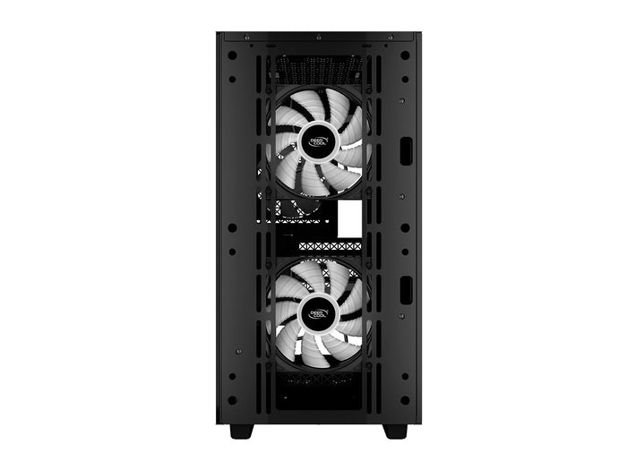 DeepCool MATREXX 40 3FS Case, Gaming, Black, Micro Tower, 1 x USB 3.0 / 1 x USB 2.0, Tempered Glass Side Window Panel, Mesh Front Panel for Optimized Airflow, Tri-Colour LED Fans, Micro ATX, Mini-ITX