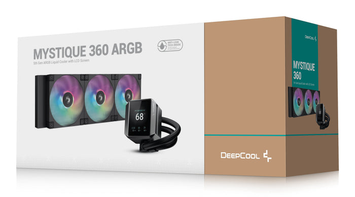 DeepCool Mystique 360 CPU Cooler, ARGB, Personalized Cooling with 2.8" TFT LCD Screen and Enhanced Pump Performance, 5 year warranty
