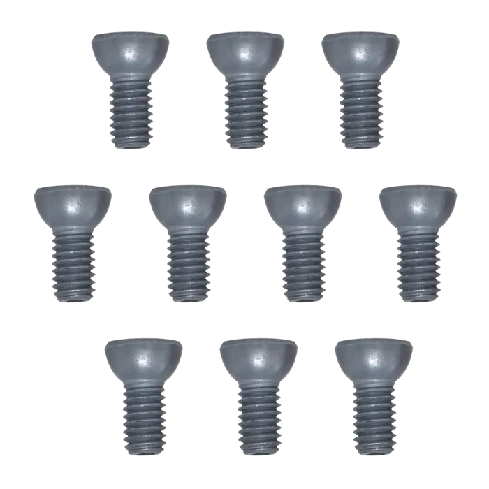 Pack of 8 polished silver dome head Dill screws for extreme conditions