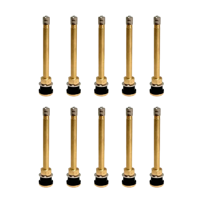Dill DV-572 large bore TPMS valve stem with gold stems and black seals