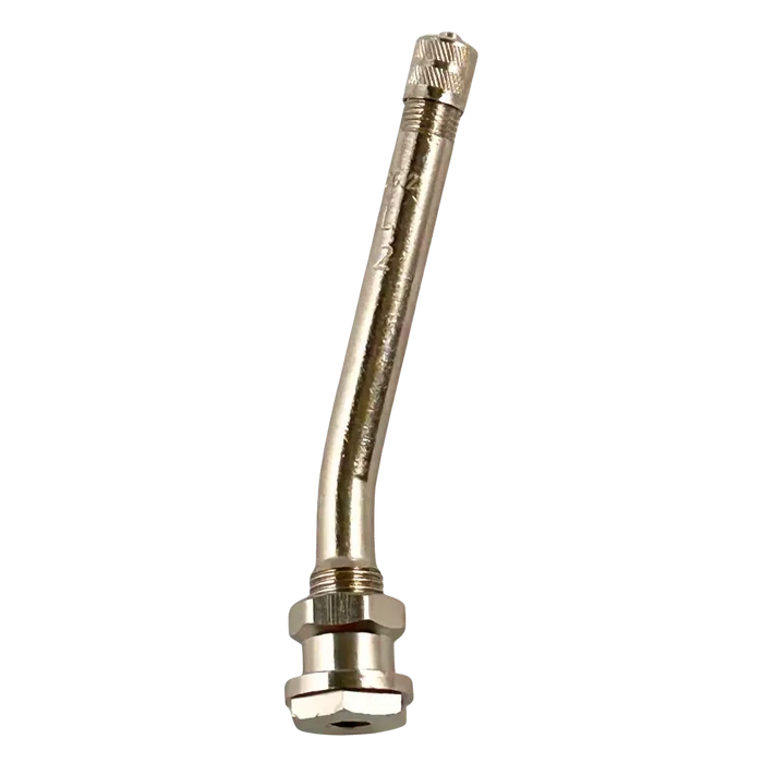 Flexible gold metal hose with threaded ends for Dill DV-V3.20.2 clamp-in TPMS valve hole