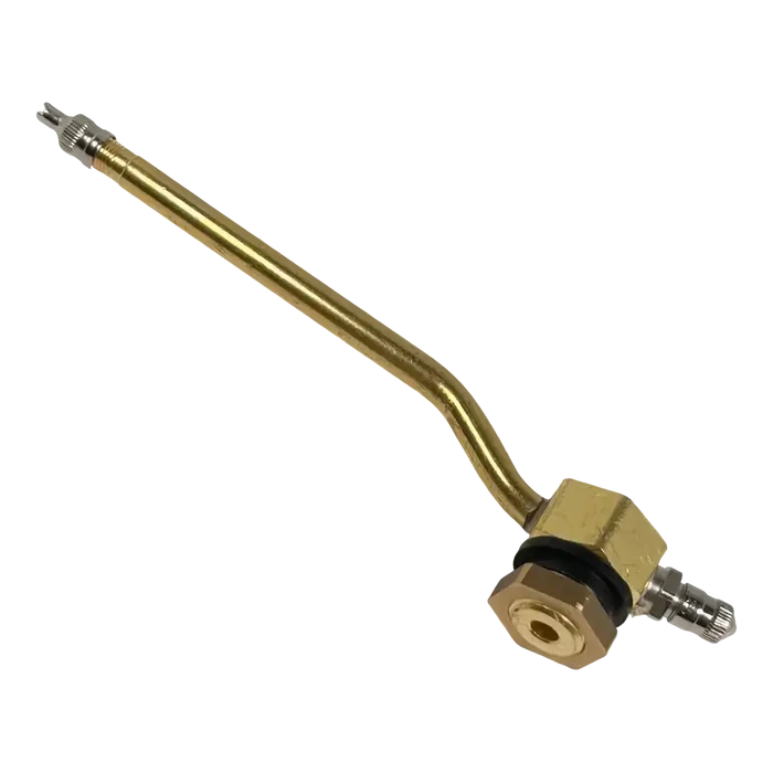 Brass tire valve stem in Dill VS-1072 Military Tire Valve for M939 HUT-1 replacement