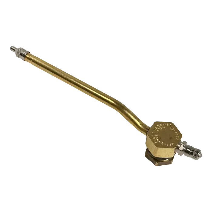 Bent brass tube with hex fitting for Dill VS-1072 Military Vehicle Tire Valve, HUT-1 Replacement