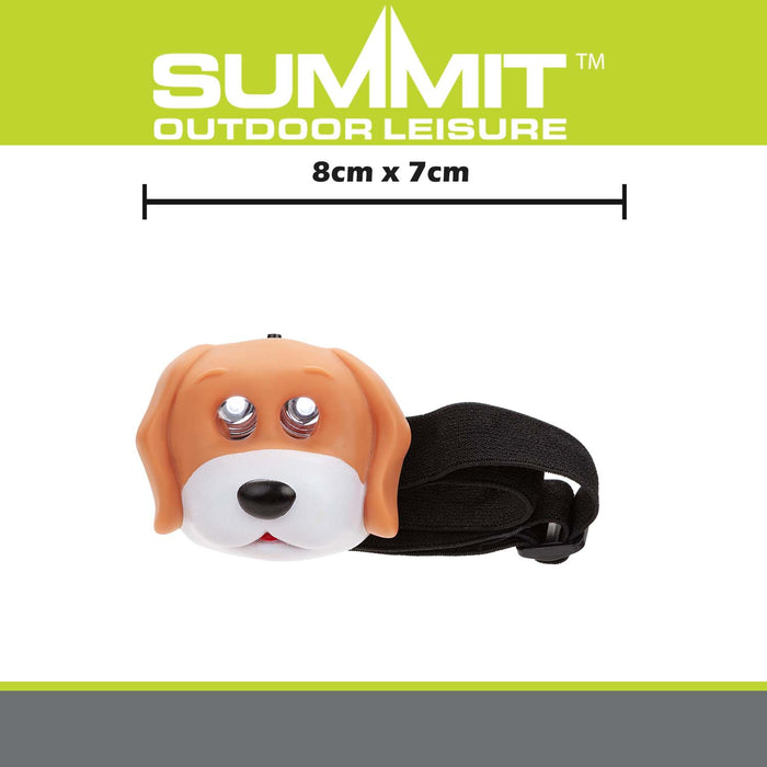 Dog Head Torch  Brown - 8cm x 7cm