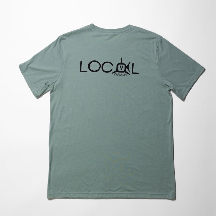 Dusty Blue LOCAL T-Shirt - LOCAL BLACK LOGO