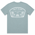 Dusty Blue SURF COMPANY T-SHIRT - White Design