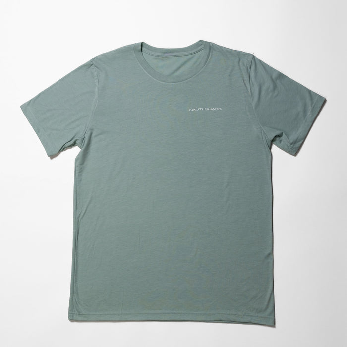 Dusty Blue SURF COMPANY T-SHIRT - White Design