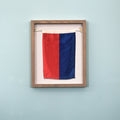"E" Nautical Flag in Glass-Free Shadow Box Frame - Maritime Tribes USA
