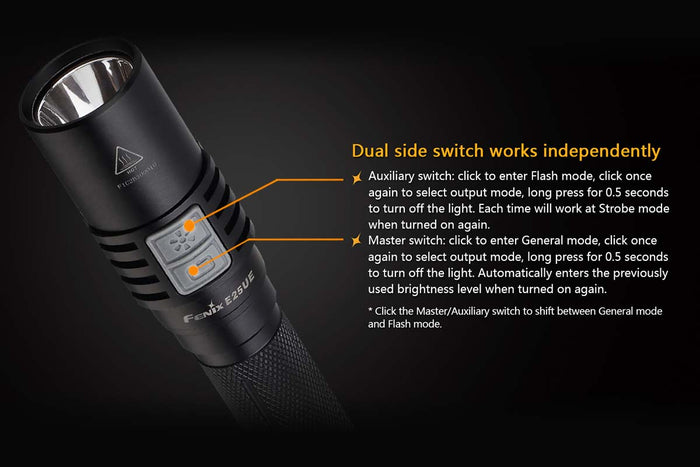 e25ue fenix flashlight side switch