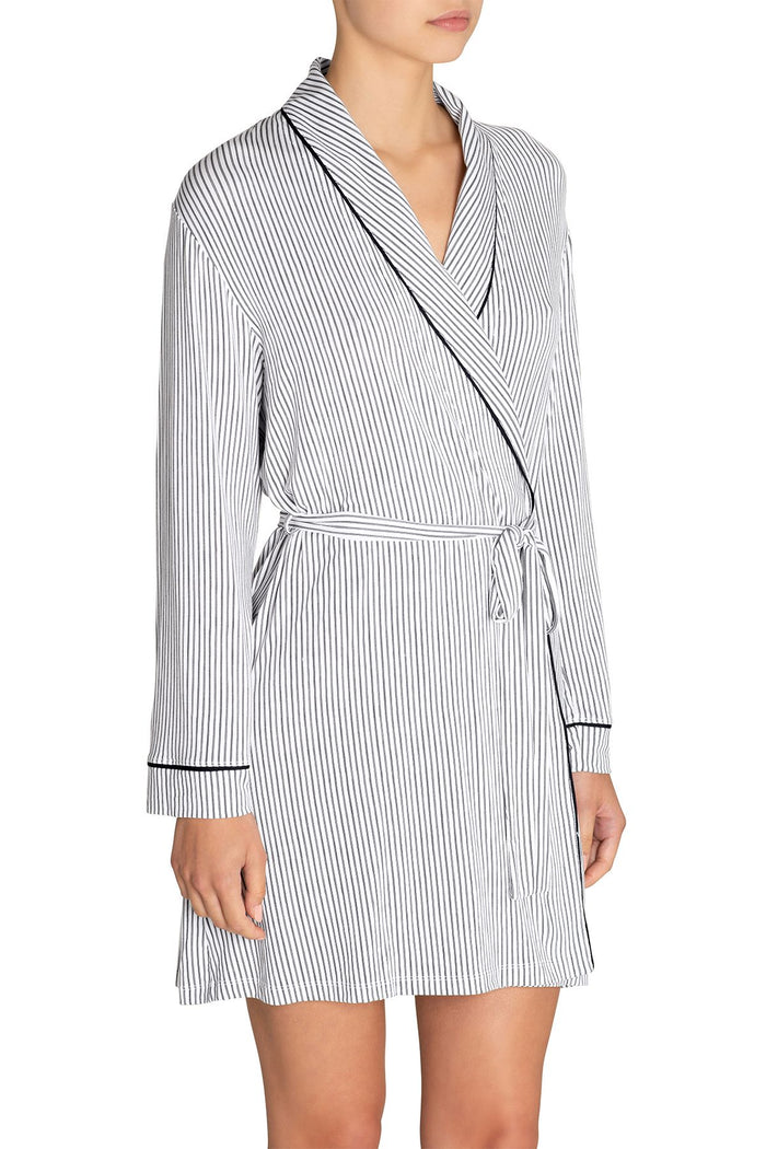 Eberjey Nordic Stripes Tuxedo Robe - RSVP Style