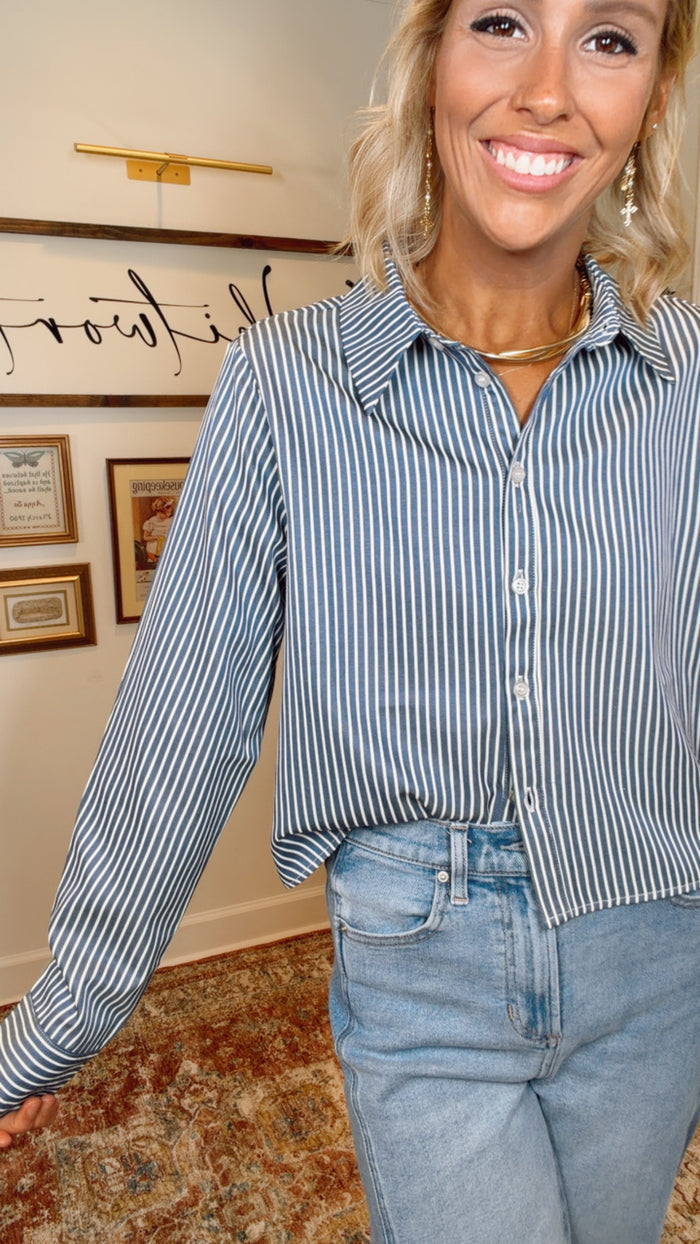 ELLY DRESS SHIRT - DENIM