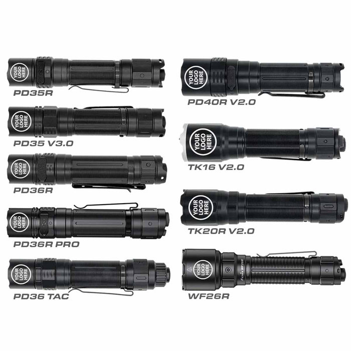 company logo engraved flashlight different products