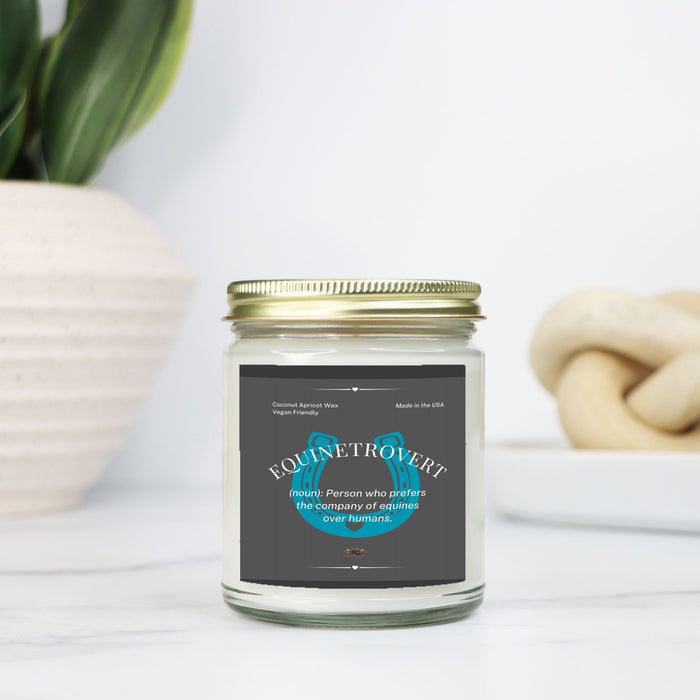 Equinetrovert Candle  Clear Jar 9oz