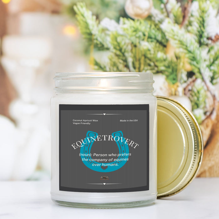 Equinetrovert Candle  Clear Jar 9oz
