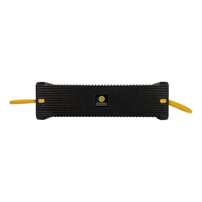 Black Esco Cribbing Block with yellow rods, great for interlocking and support
