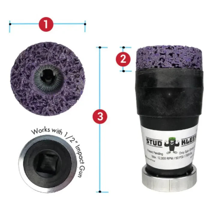 Esco 50170 Impact Driven Hub/Stud/Wheel Cleaner - Tire