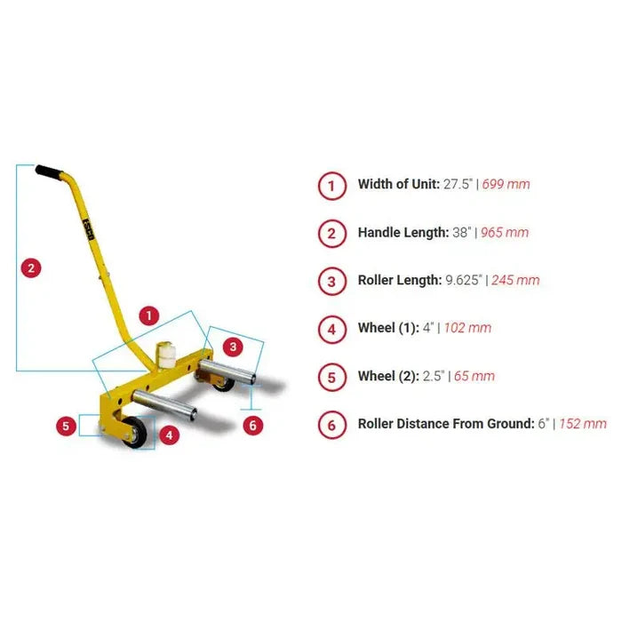 Esco 70134 HD Adjustable Wheel Dolly - Tire Dolly