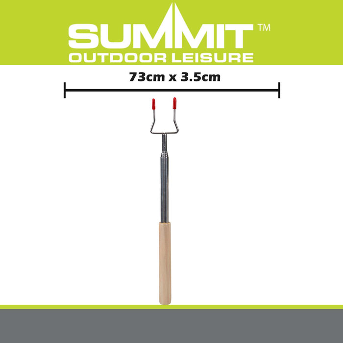Extending Toasting Fork  Silver - 73cm x 3.5cm