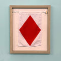 "F" Nautical Flag in Glass-Free Shadow Box Frame - Maritime Tribes USA