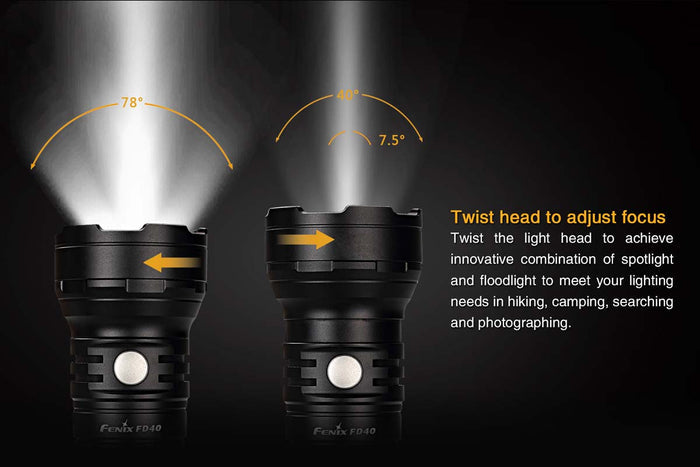 fenix flashlight focus beam fd40
