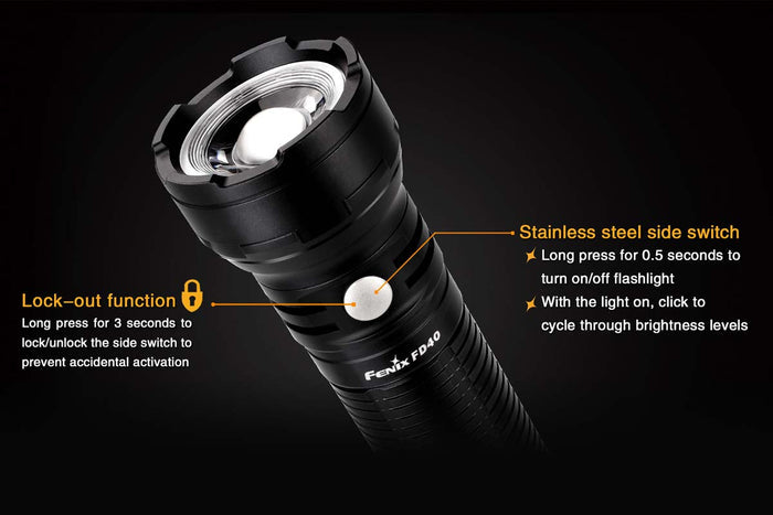fd40 fenix flashlight switches