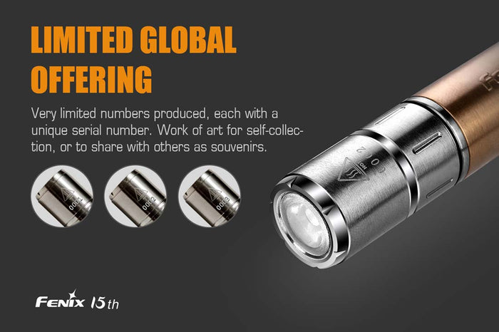 fenix 15th anniversary flashlight limited edition