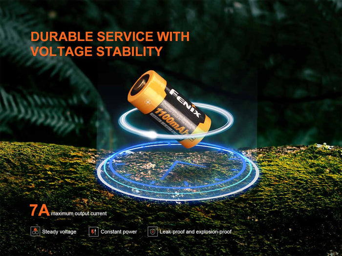 fenix arb-l18-1100 rechargeable battery 7a maximum output