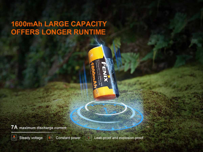 large capacity fenix arb-l18-1600 rechargeable battery