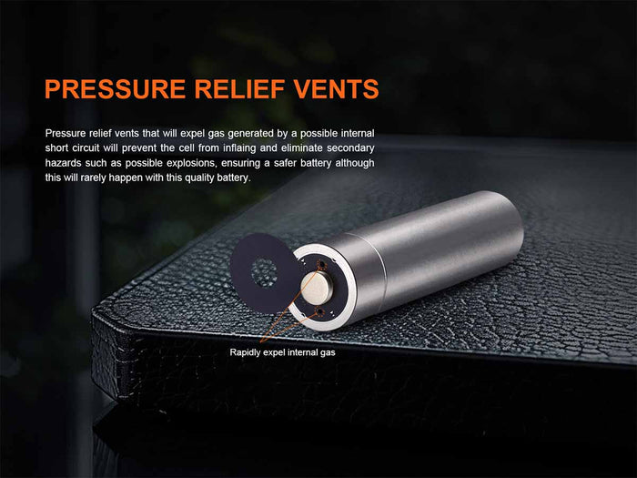 pressure vents prevent explosions fenix ARB-L18-4000 rechargeable battery