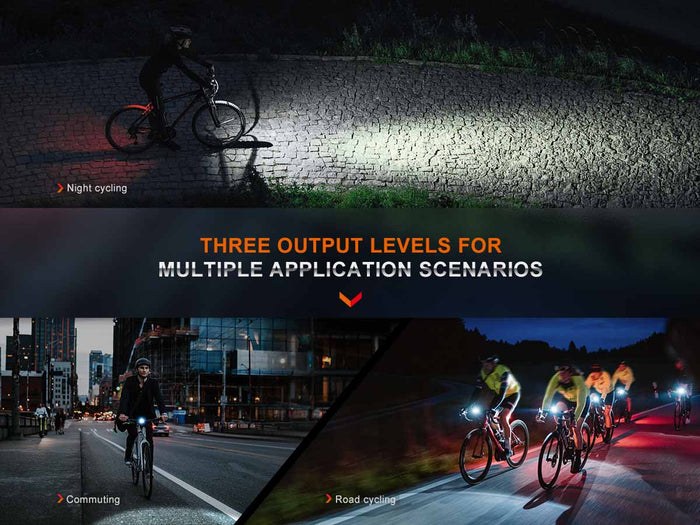 fenix bc15r rechargeable bike light output levels