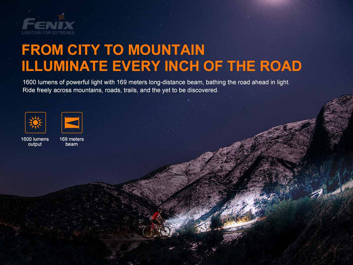 fenix bc26r rechargeable bike light beam