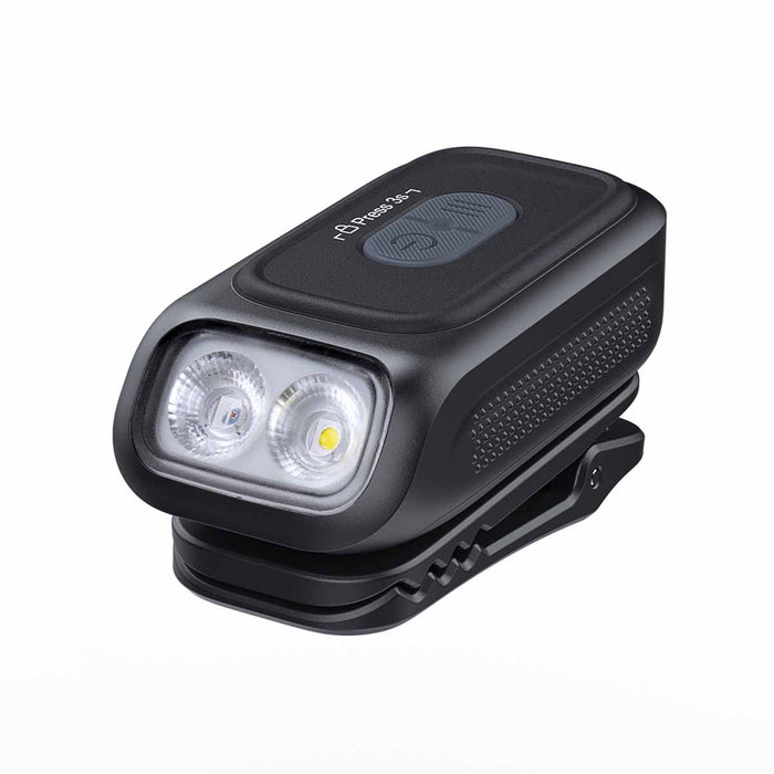 Fenix E04R Clip On Flashlight Black on a white background