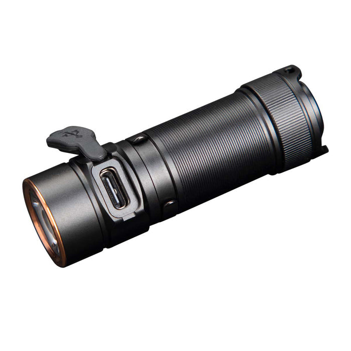 fenix e18r v2 rechargeable flashlight back view port