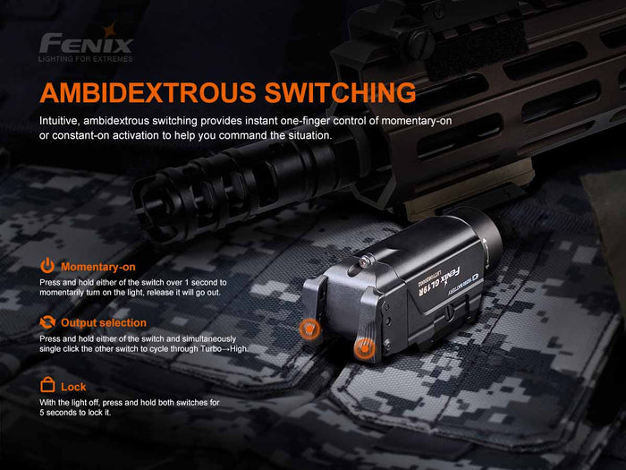 fenix gl19r tactical weapon light switches
