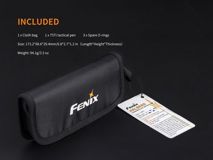 fenix halberd t5ti titanium tactical pen included