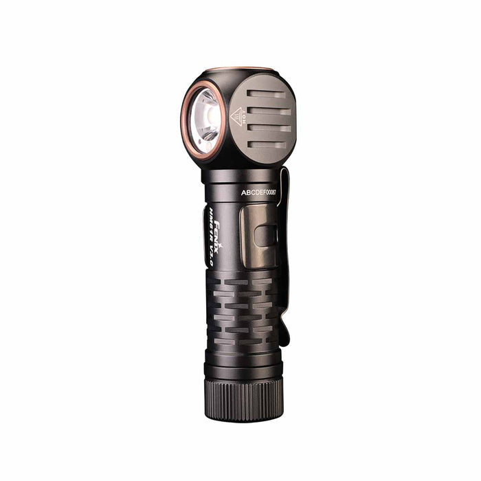 Fenix HM61R V3.0 rechargeable headlamp lamplight view on a white background