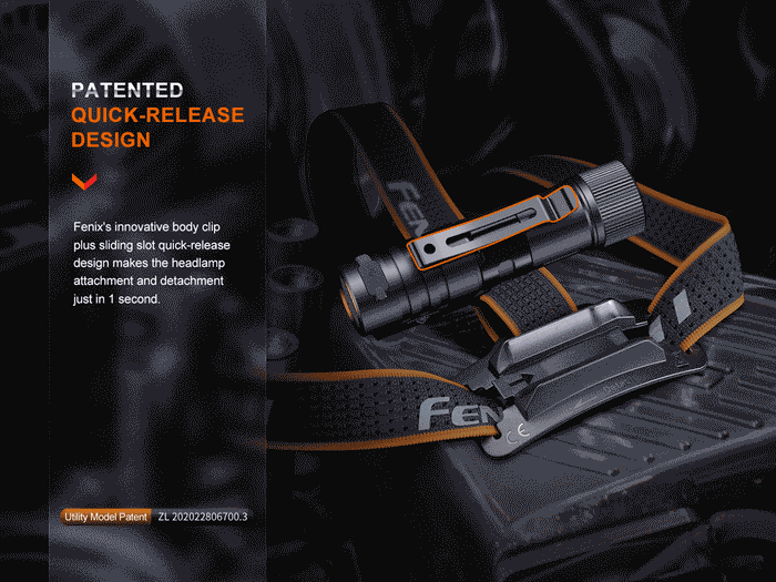fenix hm71r rechargeable headlamp quick release