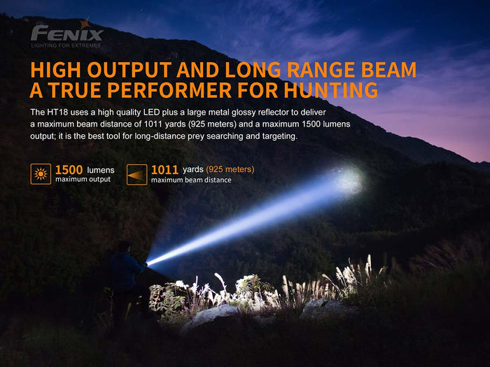 fenix ht18 long distance flashlight