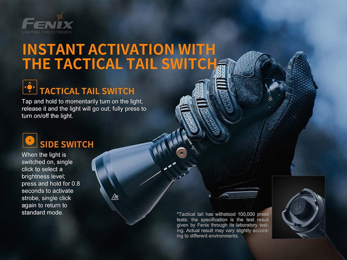 Fenix HT18 Flashlight switches
