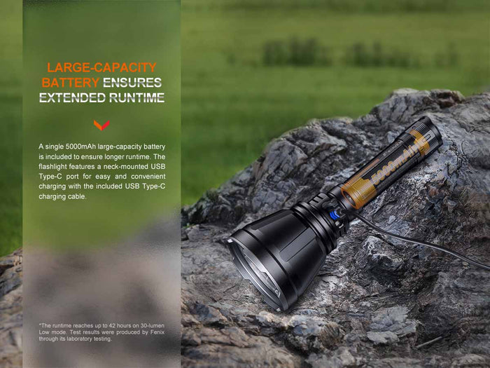 fenix ht18r long distance flashlight 5000mah battery