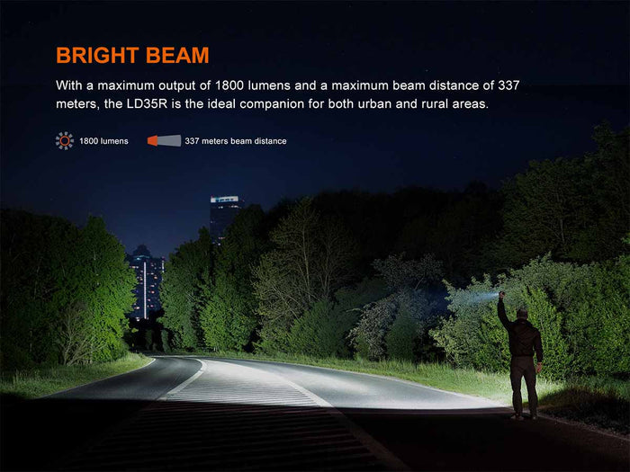 fenix ld35r multipurpose flashlight beam 1800 lumens